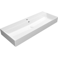 GSI KUBE X keramické umývadlo 120x47cm, brúsená spodná hrana, biela ExtraGlaze 94249111