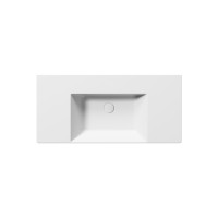 GSI KUBE X keramické umývadlo 100x47cm, s odkladacími plochami, bez otvoru, biela mat 9451009