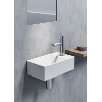 GSI KUBE X keramické umývadlo 40x23cm, pravé/ľavé, biela ExtraGlaze 9484111