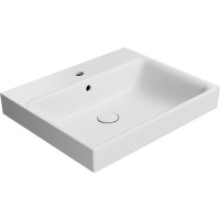 GSI NUBES keramické umývadlo 60x50cm, brúsená spodná hrana, biela mat 96319109