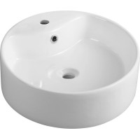 Aqualine Keramické umývadlo na dosku Ø 40 cm, biela 49413