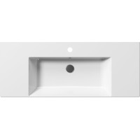 GSI KUBE X keramické umývadlo 120x47cm, s odkladacími plochami, brúsená spodná hrana, biela ExtraGlaze 94529111
