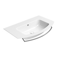 GSI PURA keramické umývadlo Slim oblé 82x49cm, brúsená spodná hrana, bez otvoru, biela ExtraGlaze 88269011