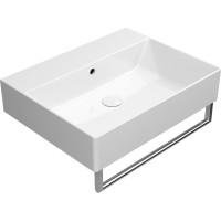 GSI KUBE X keramické umývadlo 60x47cm, brúsená spodná hrana, bez otvoru, biela ExtraGlaze 94319011