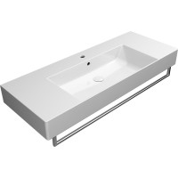 GSI KUBE X keramické umývadlo 120x47cm, s odkladacími plochami, brúsená spodná hrana, biela ExtraGlaze 94529111