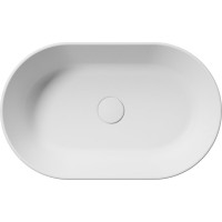 GSI KUBE X keramické umývadlo na dosku, 60x37cm, oválne, biela mat 945809