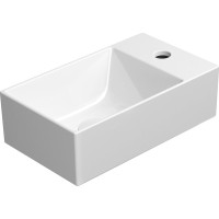 GSI KUBE X keramické umývadlo 40x23cm, pravé/ľavé, biela ExtraGlaze 9484111