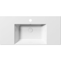 GSI KUBE X keramické umývadlo 100x47cm, s odkladacími plochami, brúsená spodná hrana, biela ExtraGlaze 94519111