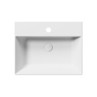 GSI KUBE X keramické umývadlo 60x47cm, brúsená spodná hrana, biela mat 94319109