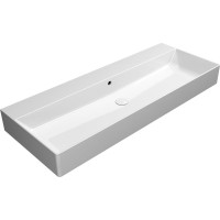 GSI KUBE X keramické umývadlo 120x47cm, bez otvoru, biela ExtraGlaze 9424011