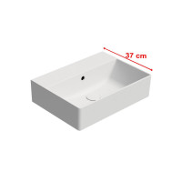 GSI KUBE X keramické umývadlo 50x37cm, bez otvoru, biela mat 9447009