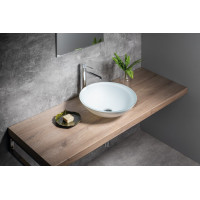 Sapho TELICA sklenené umývadlo na dosku Ø 42 cm, biela mat TY181W