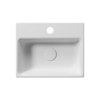 GSI NUBES keramické umývadlo 40x32cm, brúsená spodná hrana, biela mat 96849109