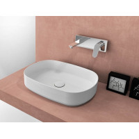 Isvea INFINITY OVAL keramické umývadlo na dosku, 55x36cm, biela 10NF65055
