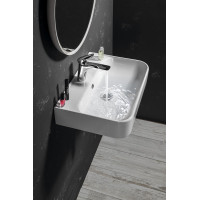 Isvea SISTEMA U keramické umývadlo 55x38cm, biela 10PL53055