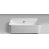 Isvea SOTT AQUA keramické umývadlo polozápustné, 59x49cm, biela 10SQ51058