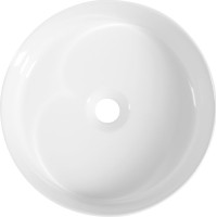 Isvea INFINITY ROUND keramické umývadlo na dosku, priemer 36cm, biela 10NF65036