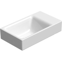 GSI NUBES keramické umývadlo 40x23cm, brúsená spodná hrana, bez otvoru, pravé/ľavé, biela ExtraGlaze 96369011