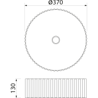 Sapho PICOBELLO keramické umývadlo na dosku Ø 37cm, biela AR484