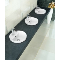 Sapho YUVA keramické umývadlo zápustné, Ø 38cm, biela TU0652