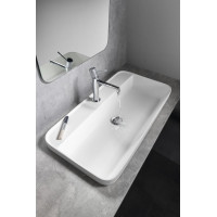 Sapho BRAHEA umývadlo zápustné, Rockstone, 75x39 cm, biela mat BE775