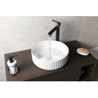 Isvea ION keramické umývadlo na dosku, priemer 36cm, biela 10NF66036