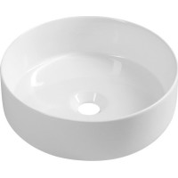 Isvea INFINITY ROUND keramické umývadlo na dosku, priemer 36cm, biela 10NF65036