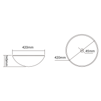 Sapho TELICA sklenené umývadlo na dosku Ø 42 cm, biela mat TY181W