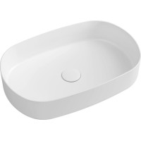 Isvea INFINITY OVAL keramické umývadlo na dosku, 55x36cm, biela 10NF65055