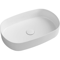 Isvea INFINITY OVAL keramické umývadlo na dosku, 55x36cm, biela mat 10NF65055-2L