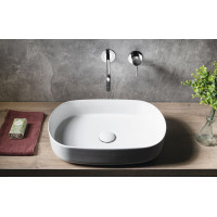 Isvea INFINITY OVAL keramické umývadlo na dosku, 55x36cm, biela 10NF65055