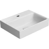 GSI NUBES keramické umývadlo 40x32cm, brúsená spodná hrana, biela mat 96849109