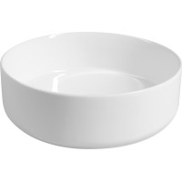 Isvea INFINITY ROUND keramické umývadlo na dosku, priemer 36cm, biela 10NF65036