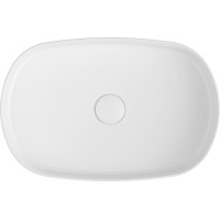 Isvea INFINITY OVAL keramické umývadlo na dosku, 55x36cm, biela 10NF65055