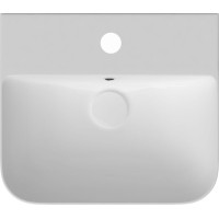 Isvea SOTT AQUA keramické umývadlo závesné/na dosku, 51x50cm, biela 10SQ51051