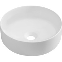 Isvea INFINITY ROUND keramické umývadlo na dosku, priemer 36cm, biela mat 10NF65036-2L