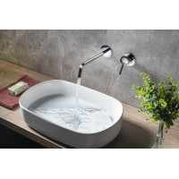 Isvea INFINITY OVAL keramické umývadlo na dosku, 55x36cm, biela 10NF65055