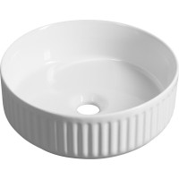 Isvea ION keramické umývadlo na dosku, priemer 36cm, biela 10NF66036