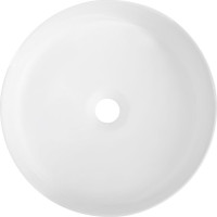 Isvea INFINITY ROUND keramické umývadlo na dosku, priemer 36cm, biela mat 10NF65036-2L
