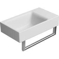 GSI NUBES keramické umývadlo 40x23cm, brúsená spodná hrana, bez otvoru, pravé/ľavé, biela mat 96369009