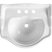 Kerasan RETRO keramické umývadlo 55x45cm, 3 otvory, biela 104501-3