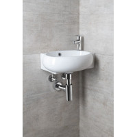 Sapho RIBERA keramické umývadlo rohové 43x28, 5 cm, otvor pre batériu vpravo, biela AR497