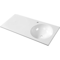 Sapho JUNO umývadlo, liaty mramor, 100x47cm, pravé, biela JU102