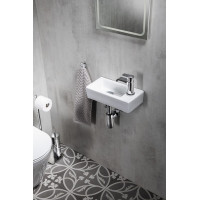 Sapho ZOE keramické umývadlo 37x18 cm, otvor pre batériu vpravo, biela AR495
