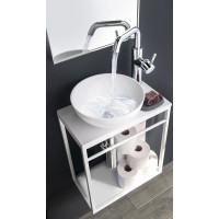 Sapho MINOR umývadlo na dosku, liaty mramor, Ø 26cm, biela MR260