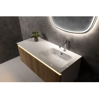 Sapho ARECA umývadlo, liaty mramor, 121x51, 5cm, pravé, biela AC121R
