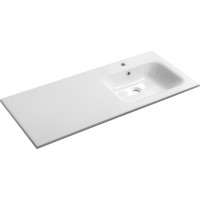 Sapho ARECA umývadlo, liaty mramor, 121x51, 5cm, pravé, biela AC121R