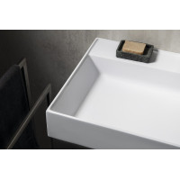 Sapho GODIVA umývadlo, liaty mramor, 68x44cm, bez otvoru pre batériu, biela GU068-0