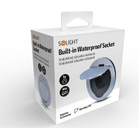 Solight vstavaná podlahová zásuvka, IP55, okrúhle viečko