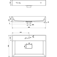 Sapho GODIVA umývadlo, liaty mramor, 68x44cm, biela GU068